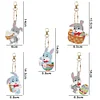 DIY Diamond Painting Keychain-5pcs/Set Rabbit Bag Keychain Jewelry Gift