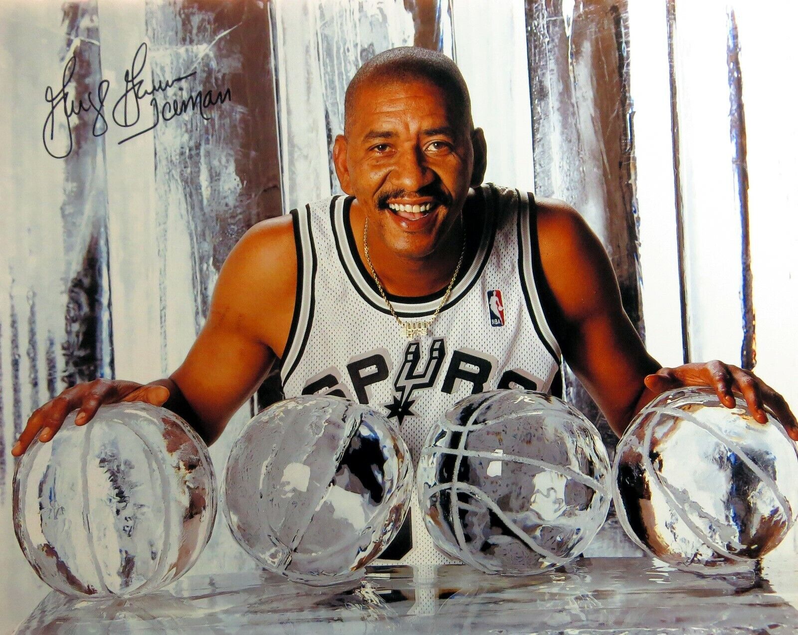 George Gervin Signed Autographed 16X20 Photo Poster painting Iceman