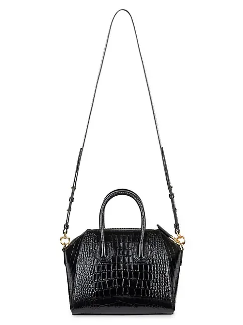 Givenchy Mini Antigona Bag In Crocodile Effect Leather
