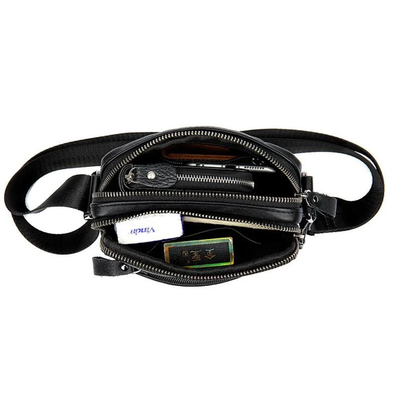 Mens Hipster Messenger Bags Plain Casual Leather Shoulder Bags