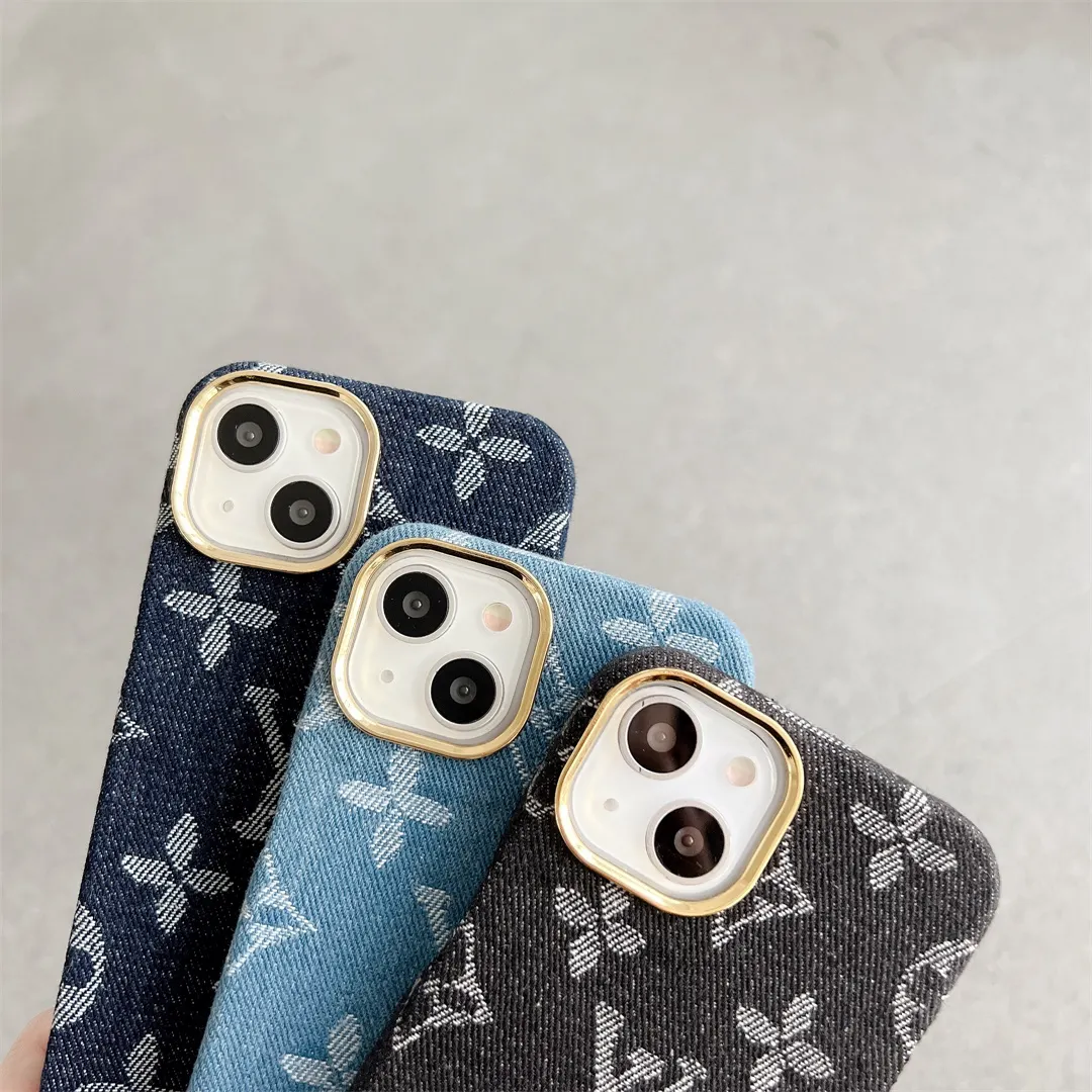 LV Monogram Denim Jacquard Fabric Apple iPhone Case
