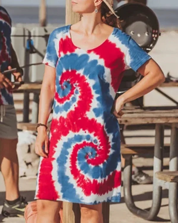 4th of July Tie Dye Dress