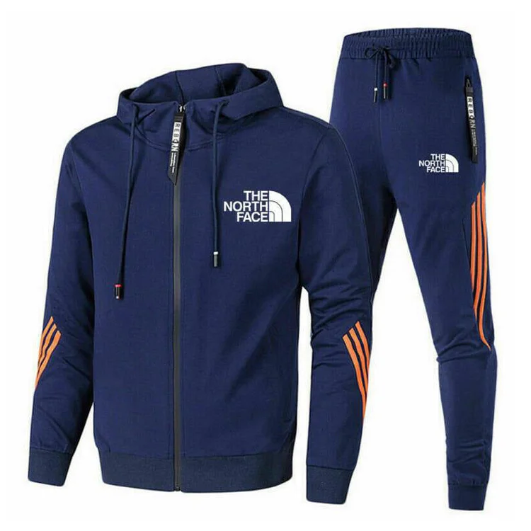 TNF Hooded Sweater Casual Sports Two-piece Suit