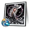 Special Shape Rhinestone Diamond Painting Kit(Silver Hat Butterfly Girl)