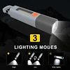 LED Rechargeable Flashlight, Zoomable USB Rechargeable Flashlight, 3 Modes with COB Work Light,Small Flashlight for Camping