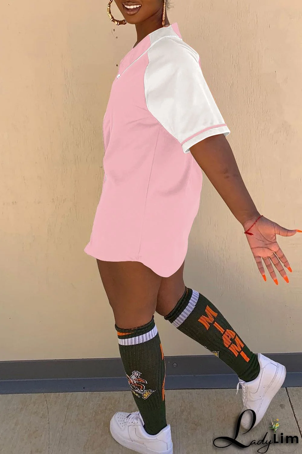 Black Fashion Casual Solid Split Joint V Neck Tops