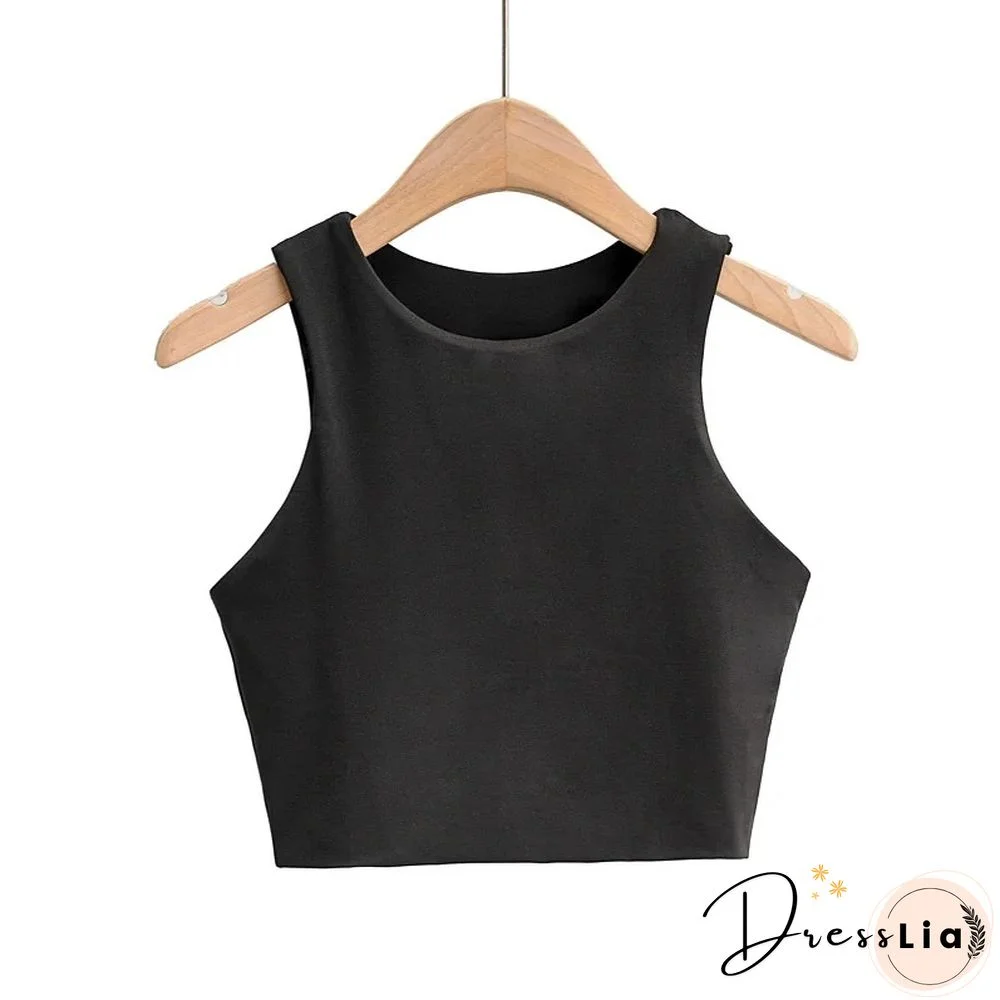 Summer Fashion Women Sexy Slim Tops O-neck Sleeveless Double Nylon Ladies Good Quality Tank Tops 6 Colors