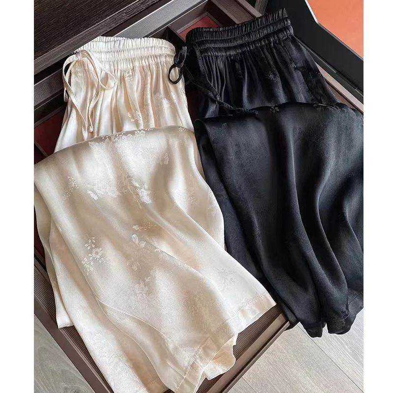 Uveng Uveng Goods Spring And Autumn Loose Casual Straight Trousers Women's 2024 New Broad-Legged Pants Feel A Pure Color Trousers