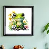 Flower Frog - 18CT Stamped Cross Stitch 25*25cm/9.84*9.84in