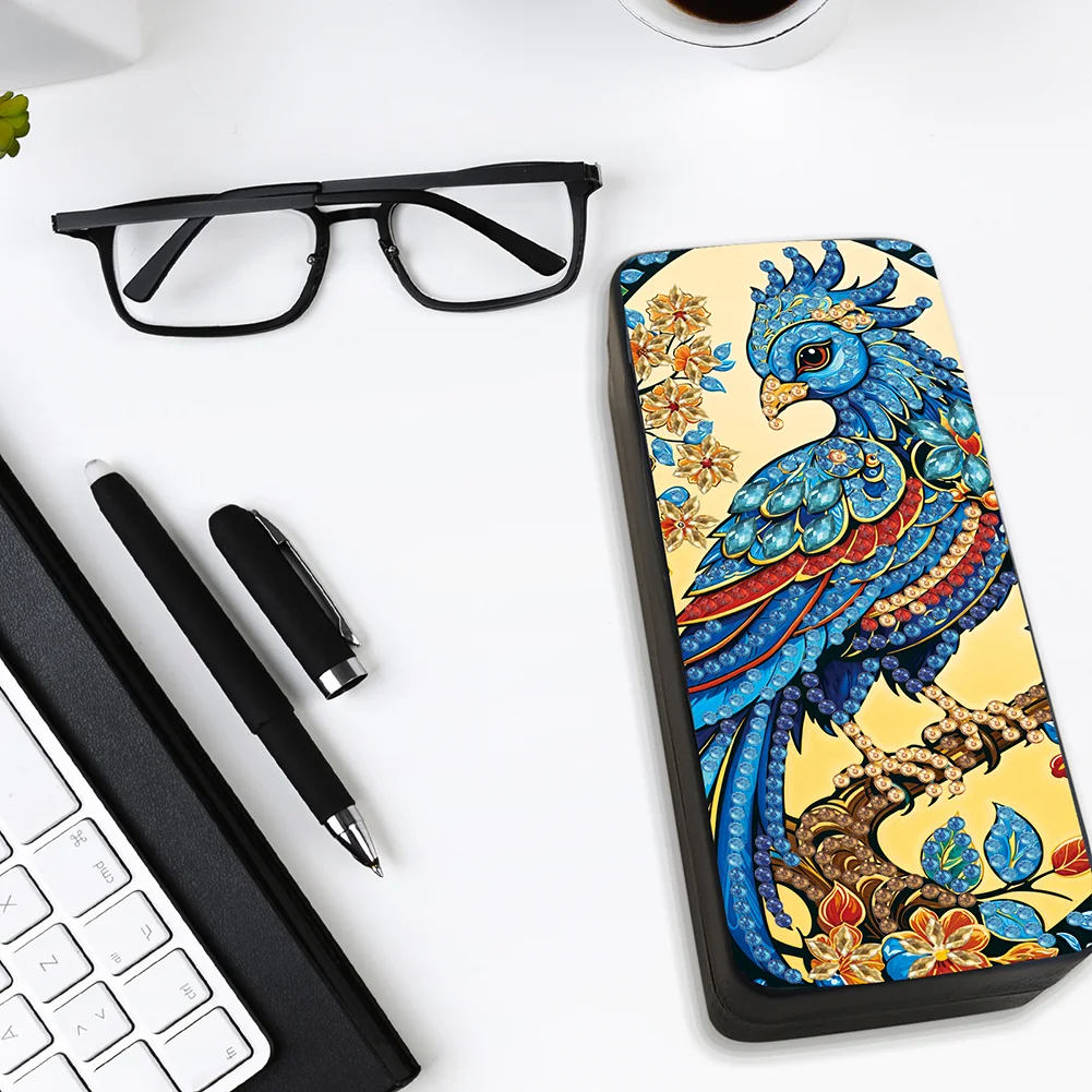 Bird On A Branch Diamond Painting Eyeglasses Case Diamond Art Sunglasses Case