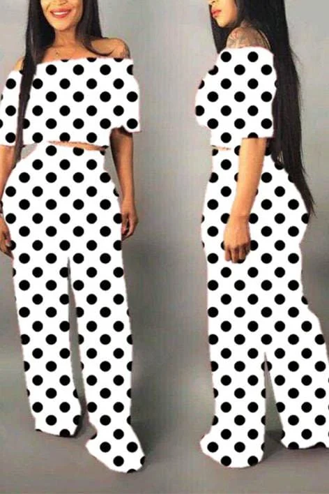Fashion Dot Printed Pants Set