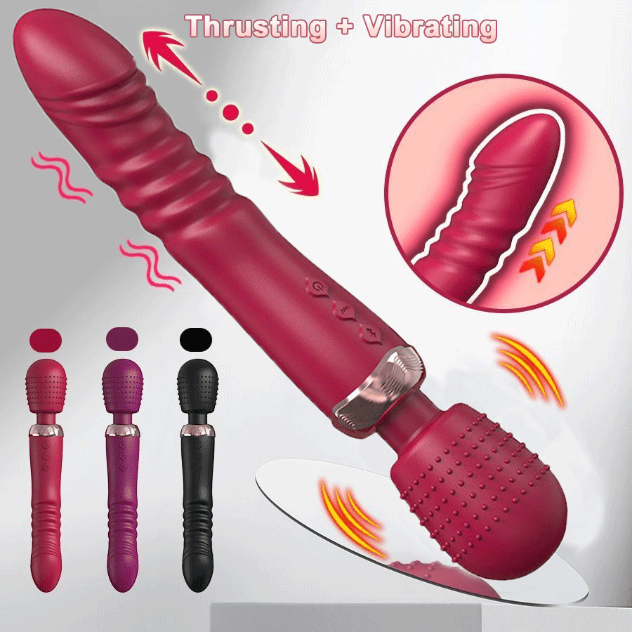 Tremor - Powerful Deep Thrusting Vibrator Dildo With Triple Motors, Large Size Massager Sex Toy For Couples