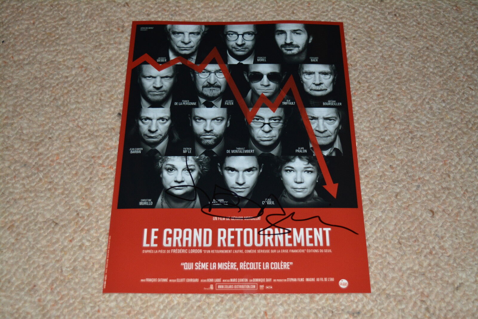 JEAN-DAMIEN BARBIN signed autograph 8x10 ( 20x25 cm ) In Person FRENCH ACTOR