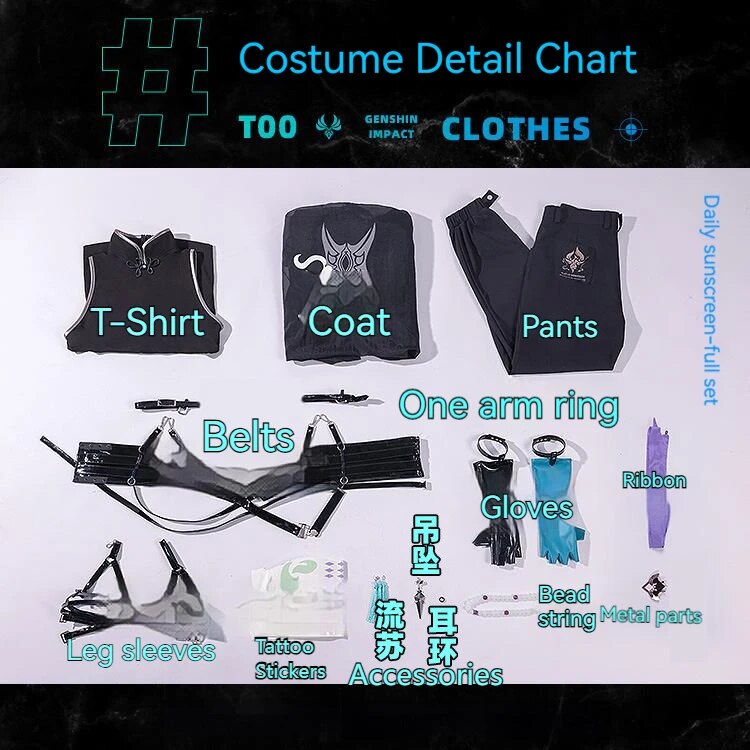 [Wetrose] In Stock Xiao Killer Cosplay Costumes Genshin Impact Fanart Doujin Sniper Agent Spy Full Set