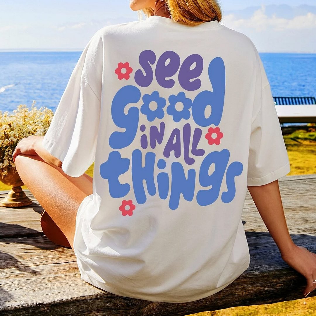 Women's See Good In All Things Cotton Oversized T-Shirt