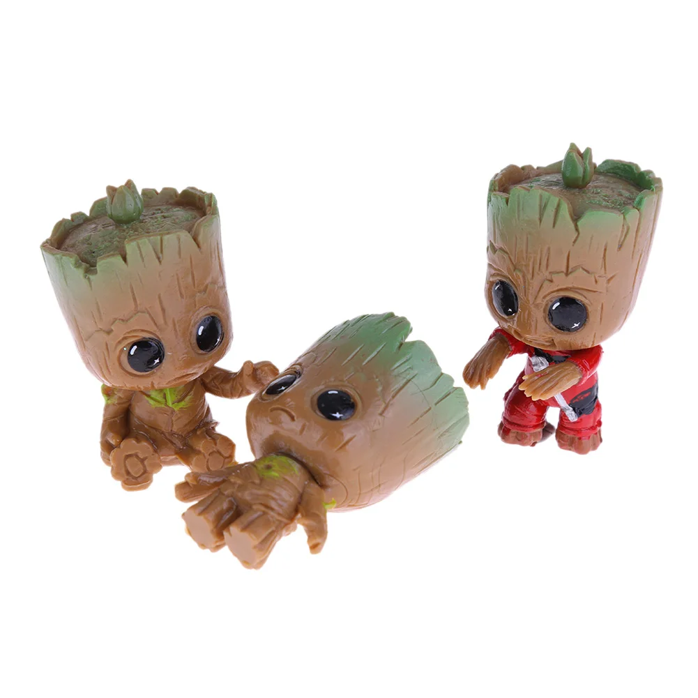 4pcs Escort Team Tree Man Figure Action Toy DIY Cake Bake Doll