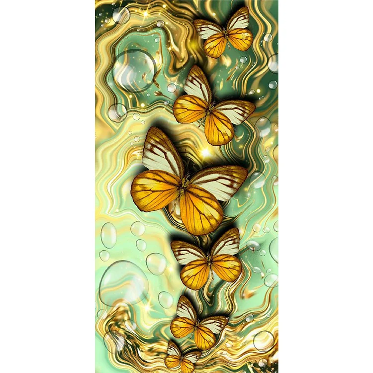 Full Round Diamond Painting - Colorful Butterfly 40*80CM