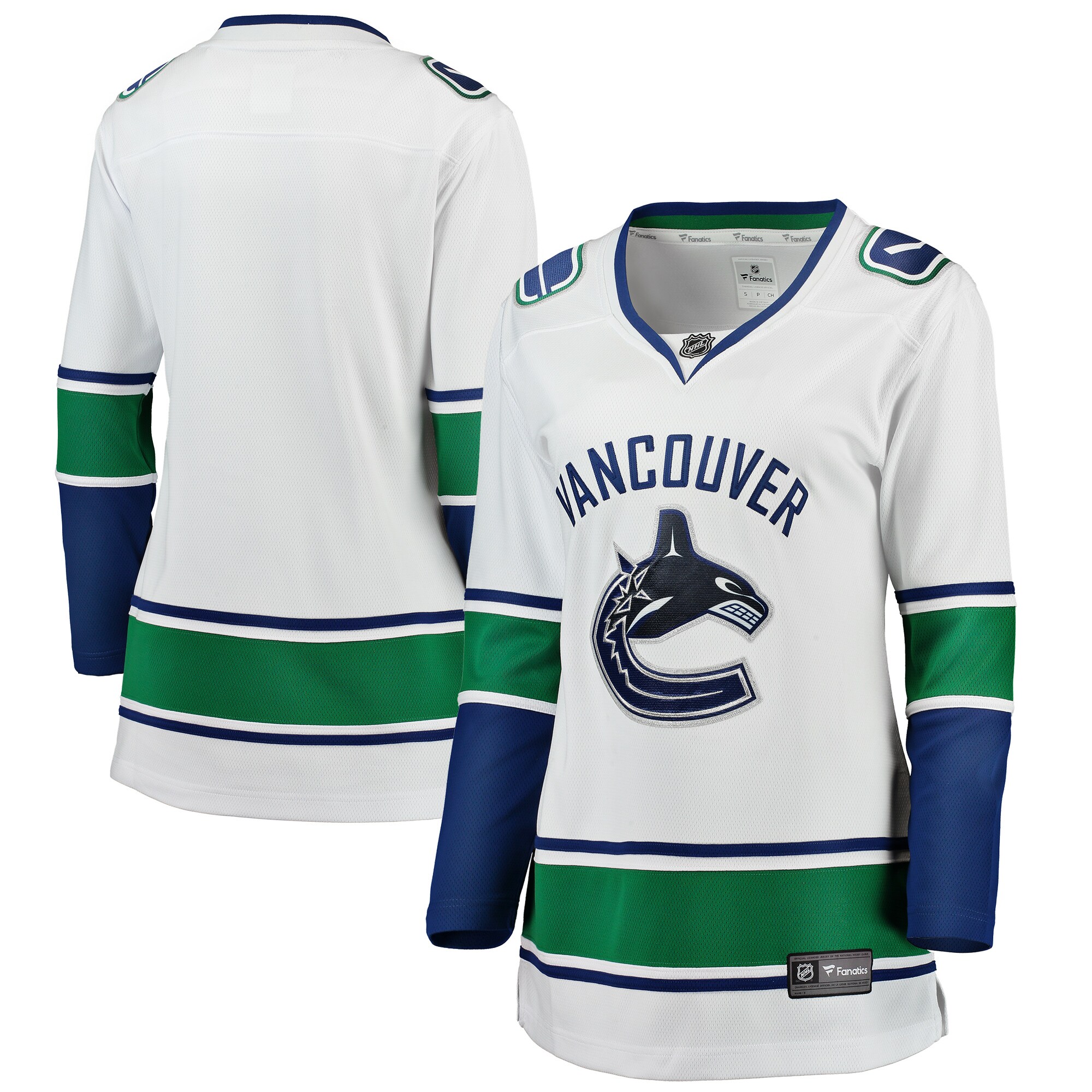 Vancouver Canucks Fanatics Women&rsquo;s Away Breakaway Jersey &ndash; White mysite