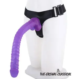 pornhint Pornhint 16.1" Long Realistic Penis Strap-On Dildo Harness Cock Dong Dick Women Sex