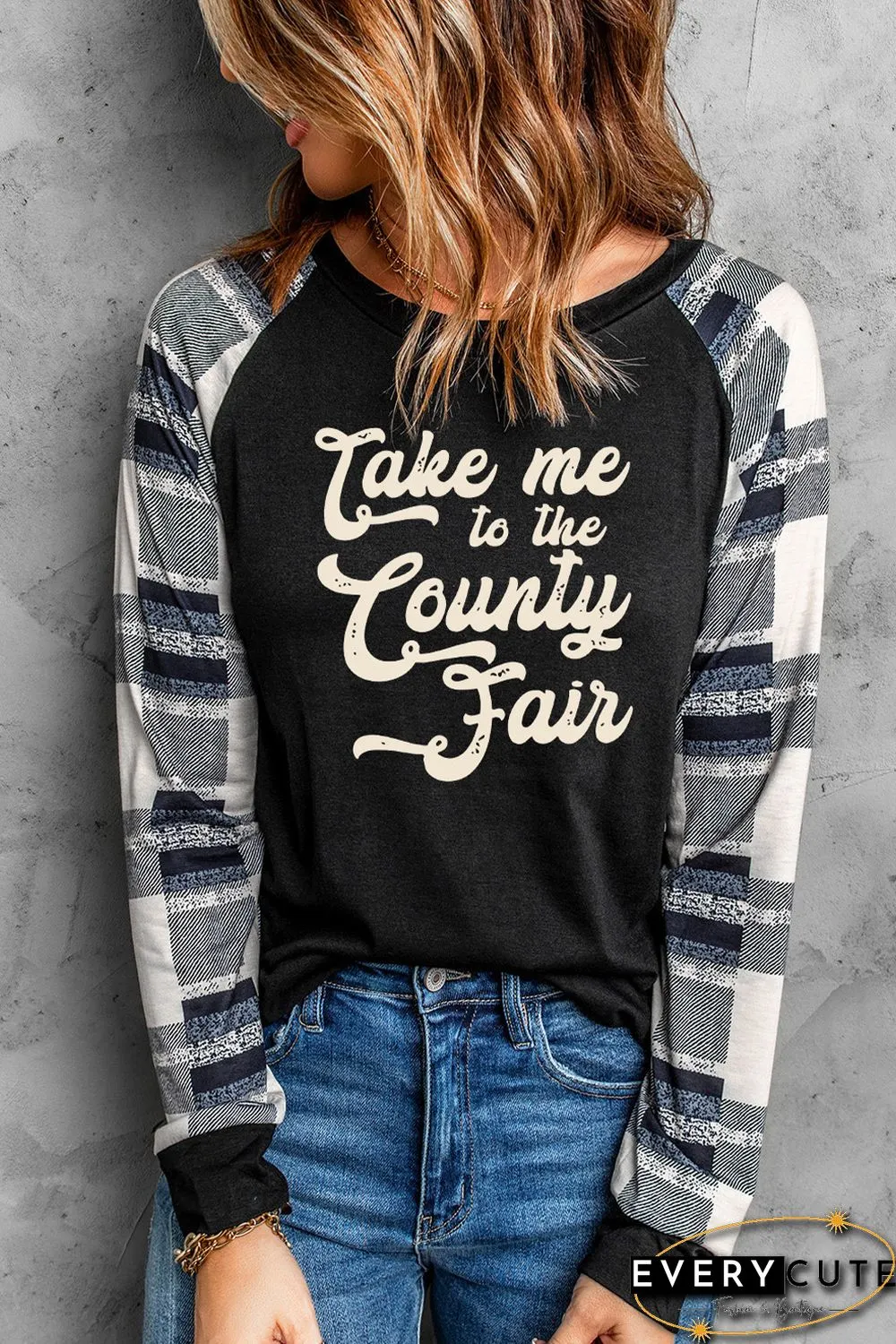 Multicolor Take Me To The Country Fair Plaid Long Sleeve Top