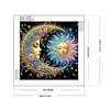 (4er Pack) Mondsonne - speziell geformtes Diamantgemälde - 30*30cm