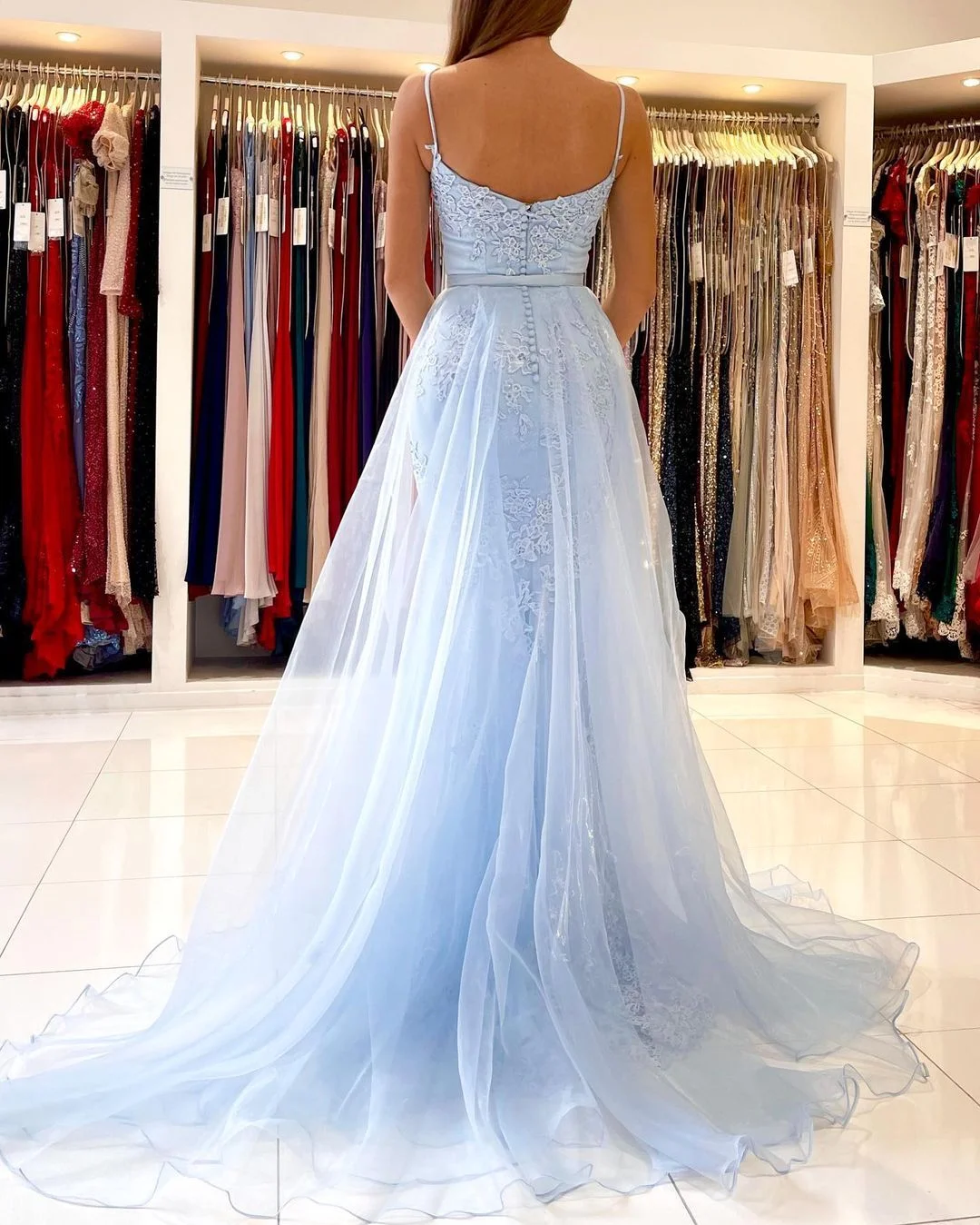 Cecilia Couture 1514 Sky Blue Prom Dress main image 1