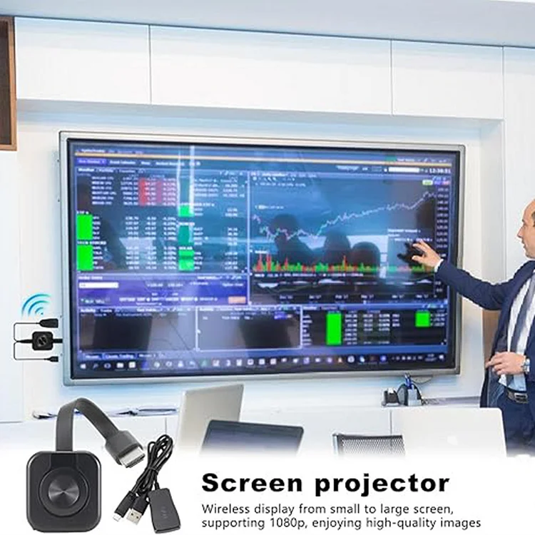 🔥 SCONTO 50%! ⏳ Adattatore wireless HDMI Display &ndash; Stream in 1080p/4K dal telefono alla TV in pochi secondi! Senza cavi, senza complicazioni! 📱📺