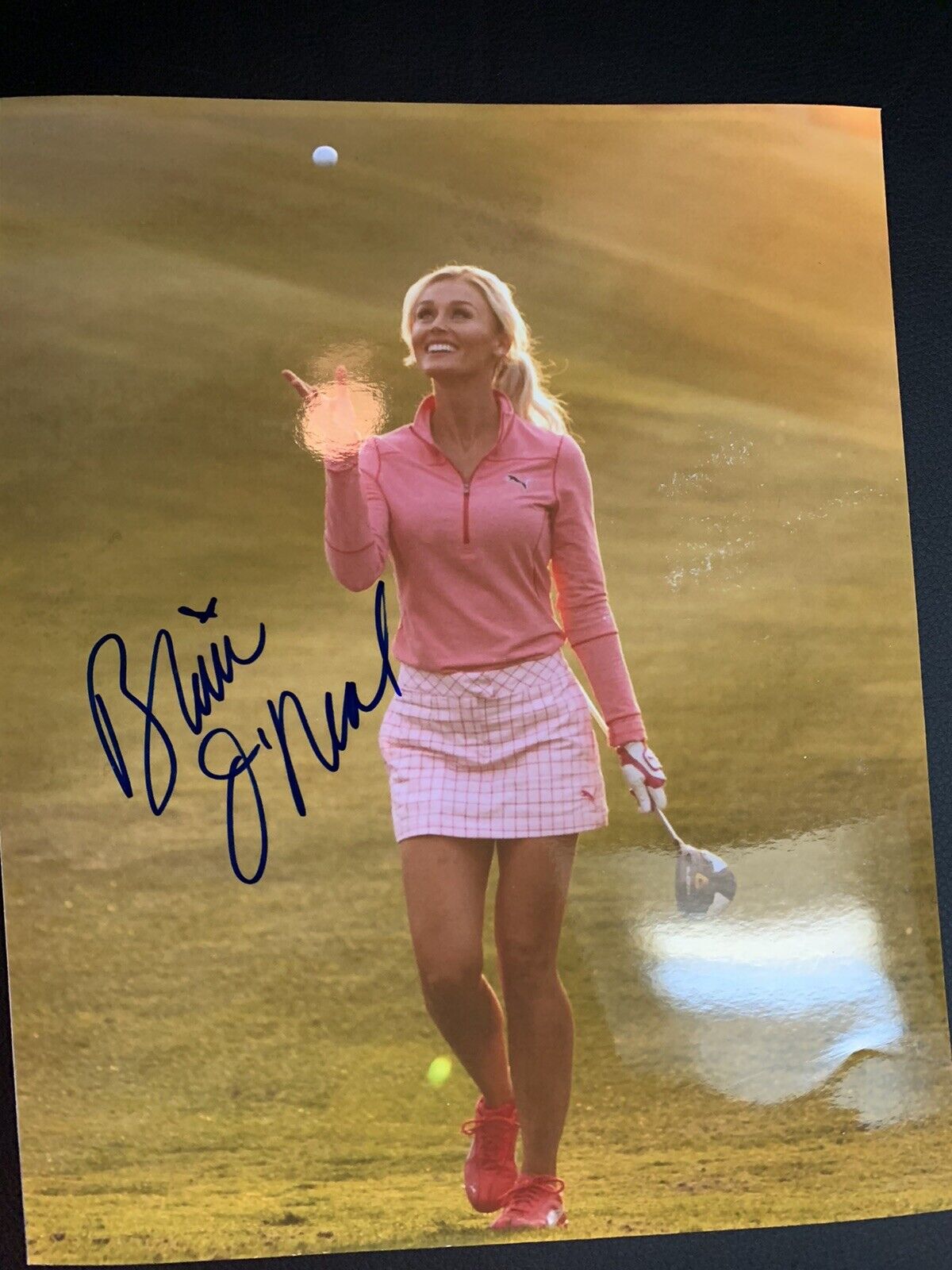 blair o'neal signed 8x10 Photo Poster painting Pic Auto Golf Model