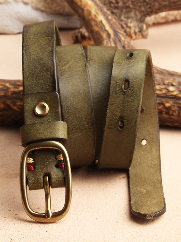 American Retro First-layer Pure Cowhide Belt hjn Shicloths