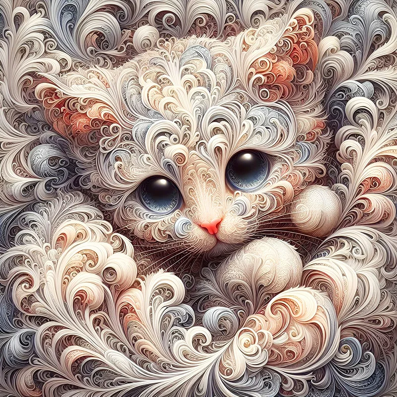 Aesthetic Victorian Cat Diamond Painting 