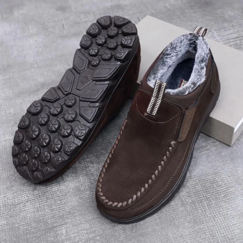 💥The warmest shoes💥Men's Winter Warm Wide Head Non-Slip Waterproof Slip-On Snow Boots