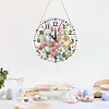 Rabbit 2D Flat DIY Acryl-Diamantmaler-Uhrenanh&auml;nger mit Uhrenfunktion 9,65x9,65 Zoll f&uuml;r W&auml;nde oder Fensterdekorationen im Haus