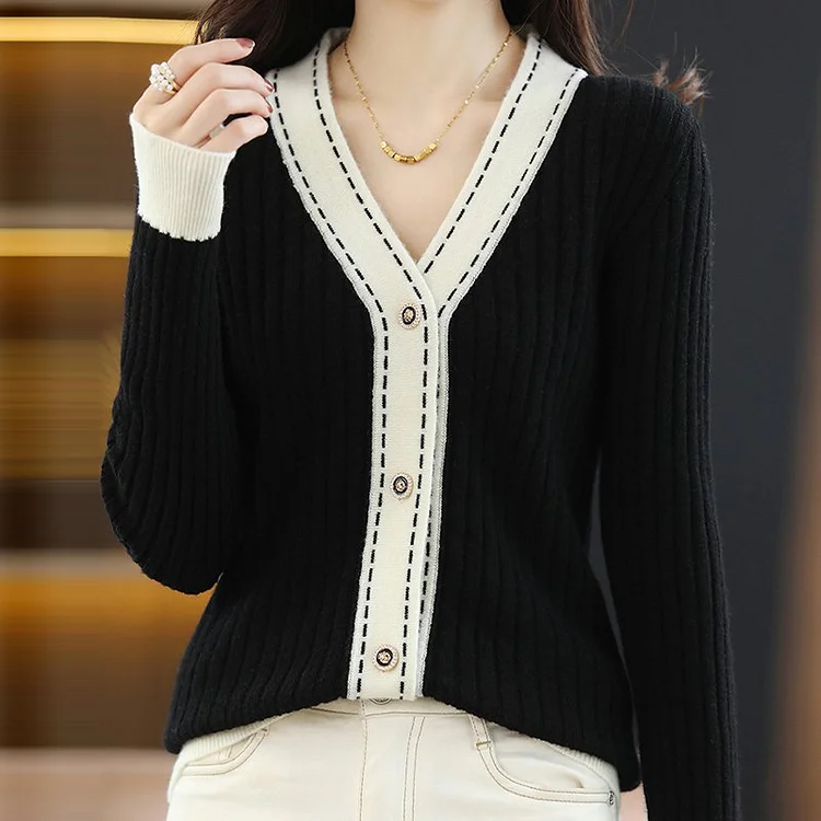 Long Sleeve Shift Knitted Knitted Sweater QueenFunky