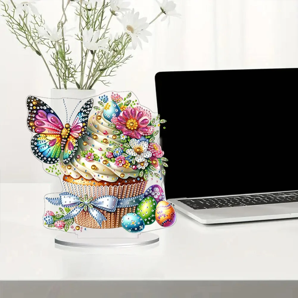 DIY Easter Cake Special Shaped Acrylic Desktop Diamond Painting Art Office Decor