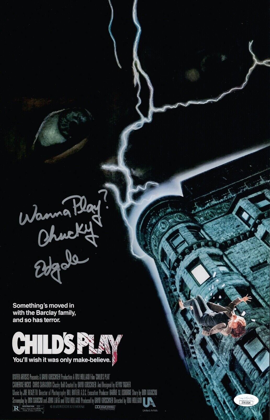 ED GALE Signed CHUCKY 11x17 Photo Poster painting Child's Play In Person Autograph JSA COA Cert