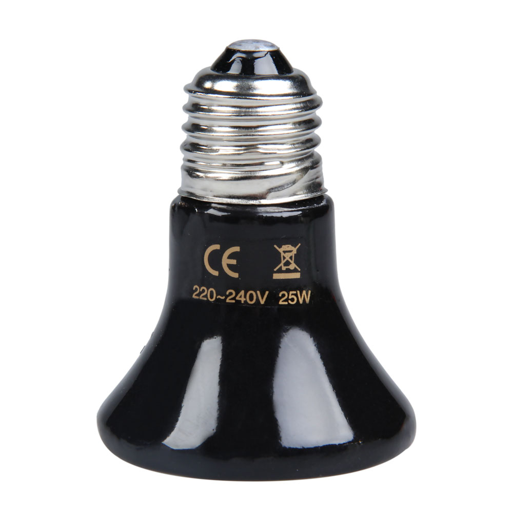 

25W 85Mm Mini Black Ceramic Heat Infrared Lamp Bulb, 501 Original