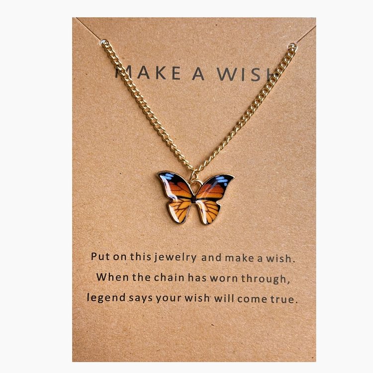 wish butterfly necklace