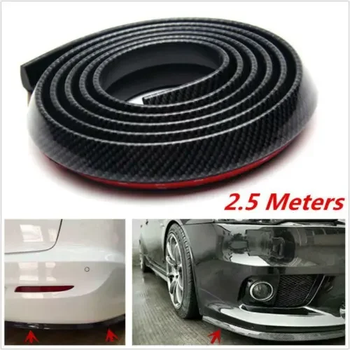 Dronehint 2.5m Carbon Fiber Car Front Bumper Spoiler Lip Splitter Chin Body Kit Protector (For: Audi Sport) Parts