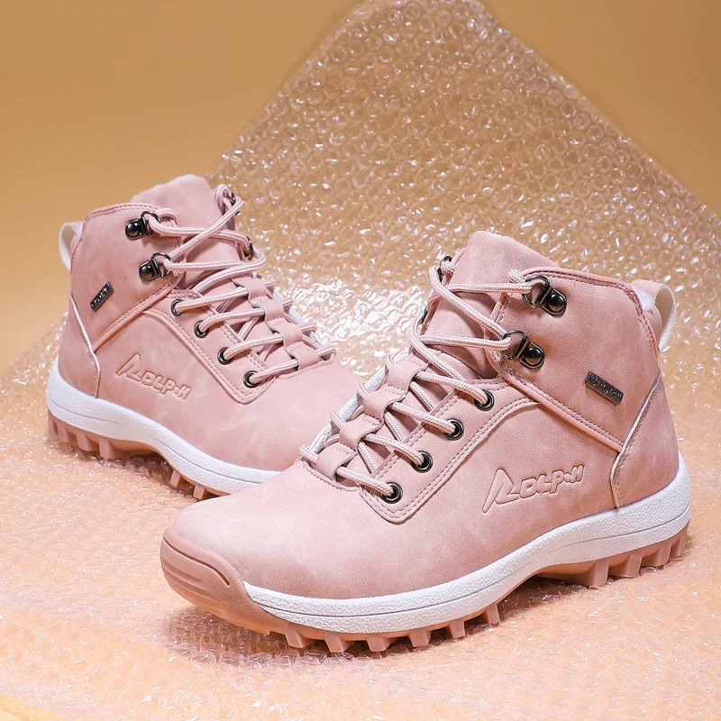 Letclo™ Pink Fur Women's Snow Boots letclo Letclo