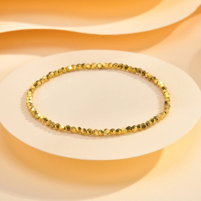 IG Style Geometric 18K Gold Plated Rope Haematite Bracelets Drawstring Bracelets