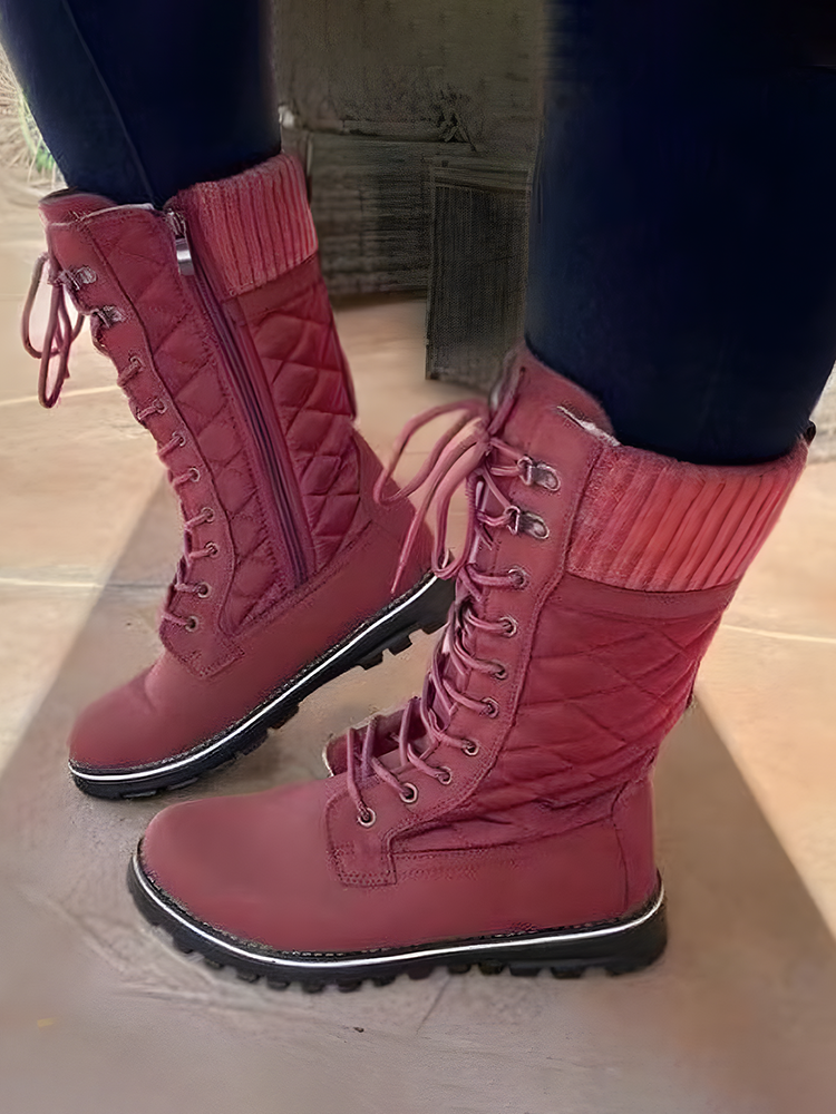 Fashion Design Lace Up Boots