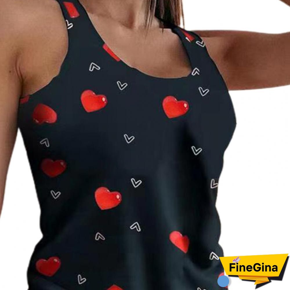 2Pcsset Casual Outfit Sleeveless Top Set Round Neck Comfortable Summer Slim Splicing Design Drawstring Camisole Set For Home