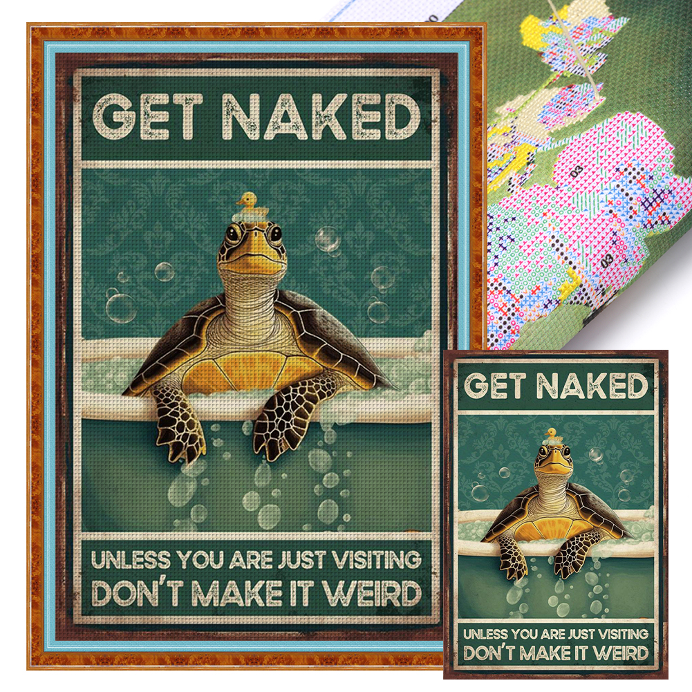 Turtle Full 11CT Pre-stamped Canvas(40*60cm) Cross Stitch