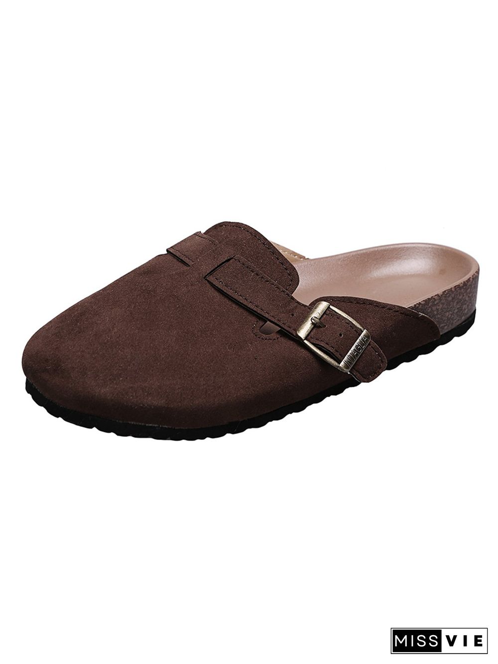 Solid Color Vintage Casual Mules