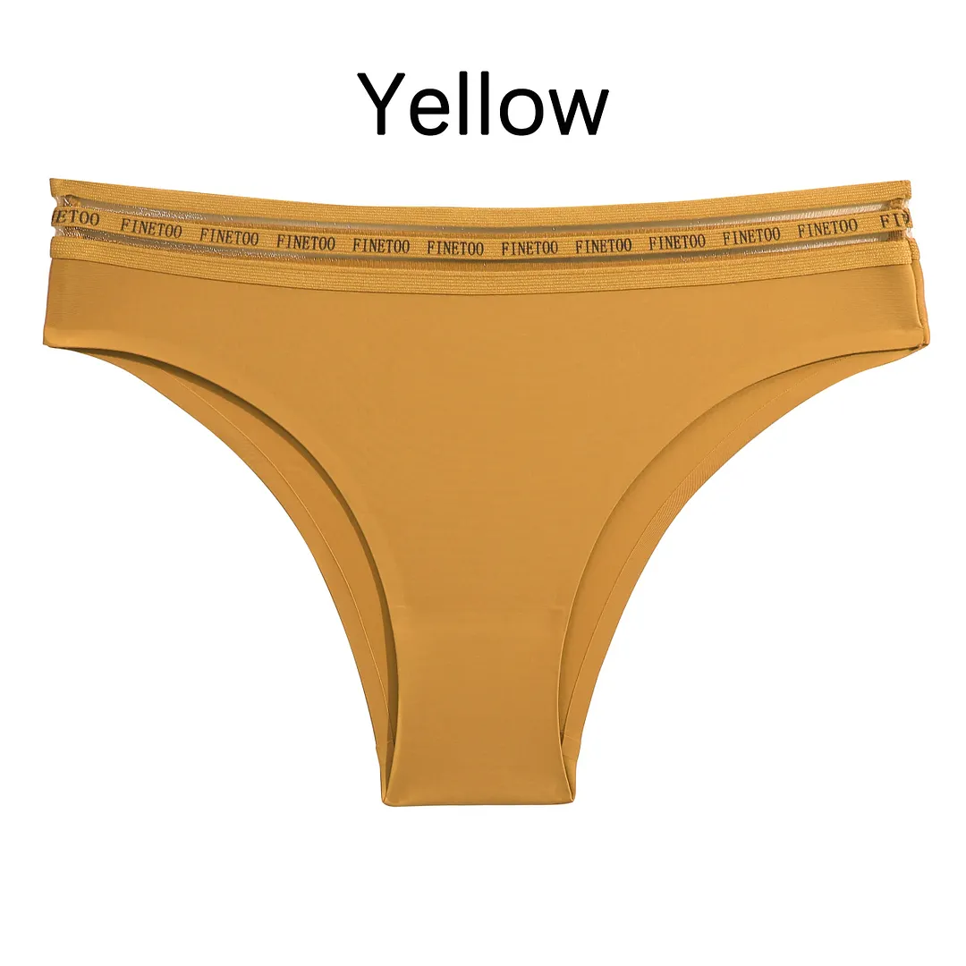M-XL Seamless Women Panties Sexy Underwear Low-Waist Soft Intimates Lingerie Solid Color Pantys Finetoo Design Female Lingerie