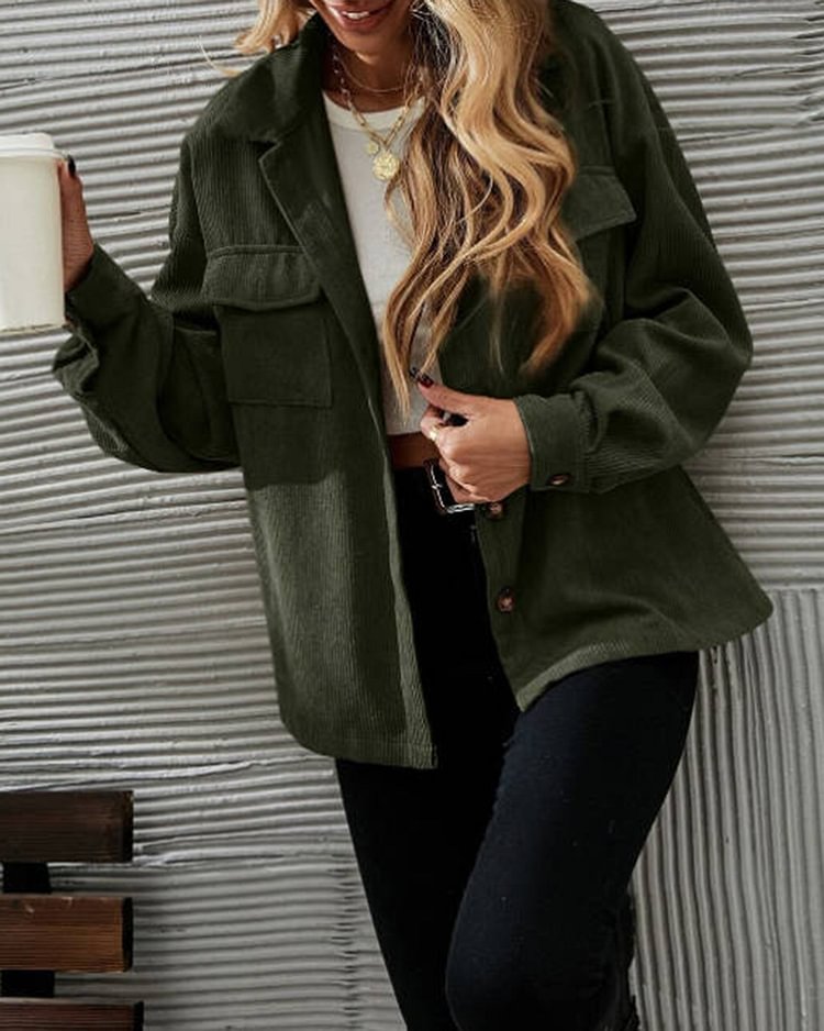 Acrylic Army Green Fashion Women's Jacket