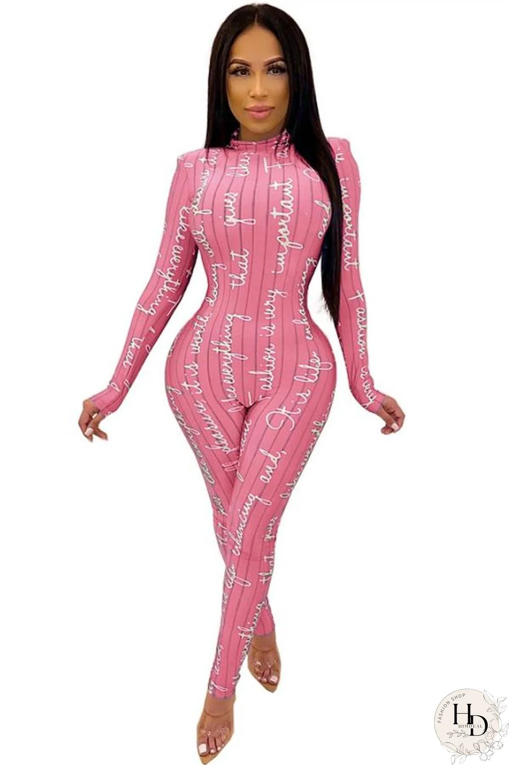 Red Fashion letter Print Polyester Long Sleeve O Neck