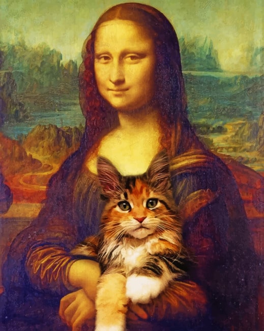 

Mona Lisa And Her Cat – Paint By Numbers - 40*50CM, 501 Original