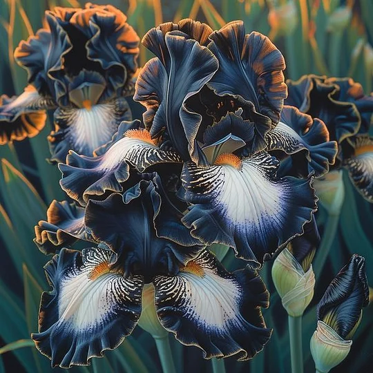 Flor Haven Inferno Eclipse – Rare Iris Bulbs with Fiery, Dramatic