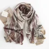 Flowing Marble Autumn Winter Shawl Scarf